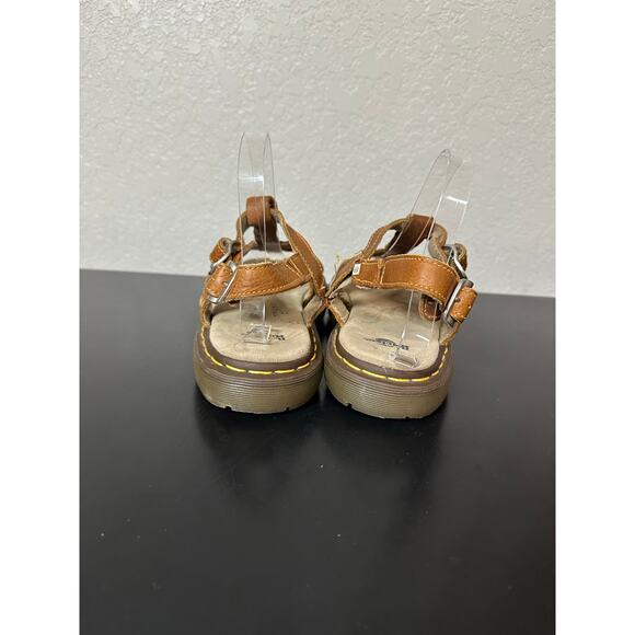 VTG Dr Martens Chunky Brown Leather Fisherman Sandals Women 9 Y2K Flaw Grunge - Picture 6 of 10